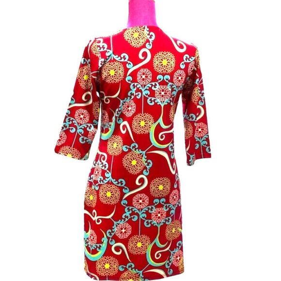 Tracy Negoshian Red Poppy Shift Dress, S, EUC - Picture 2 of 7